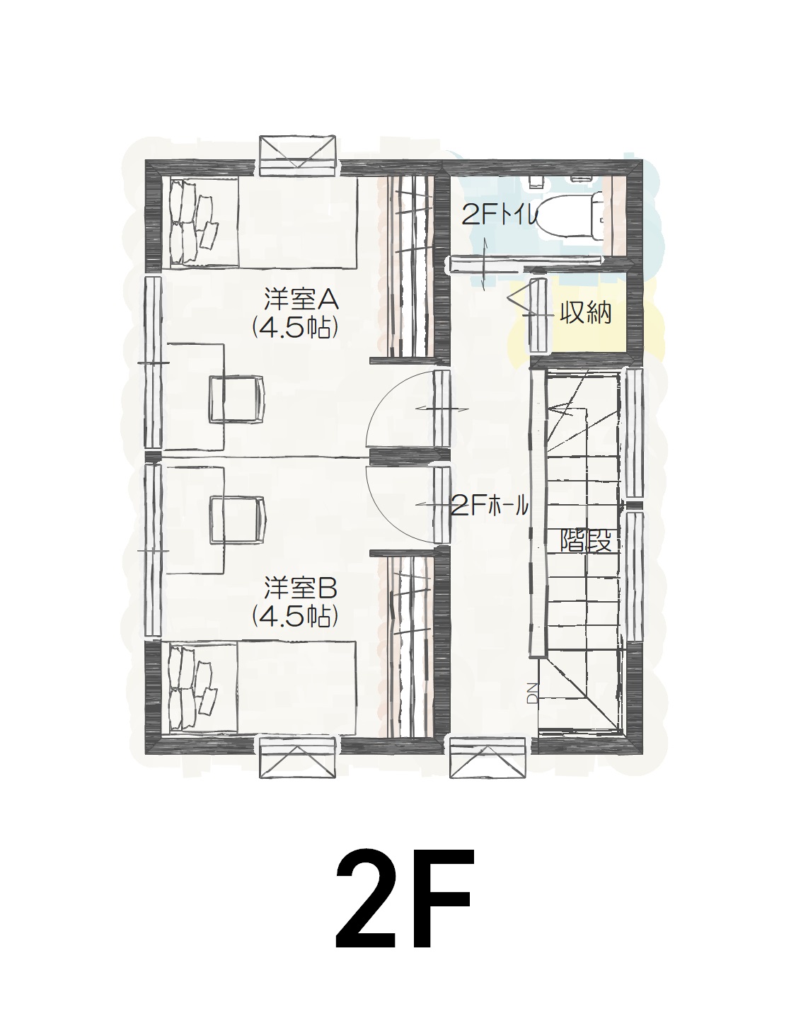 坂出市谷町Ａ　建売住宅　3,590万円 見取り図：２階