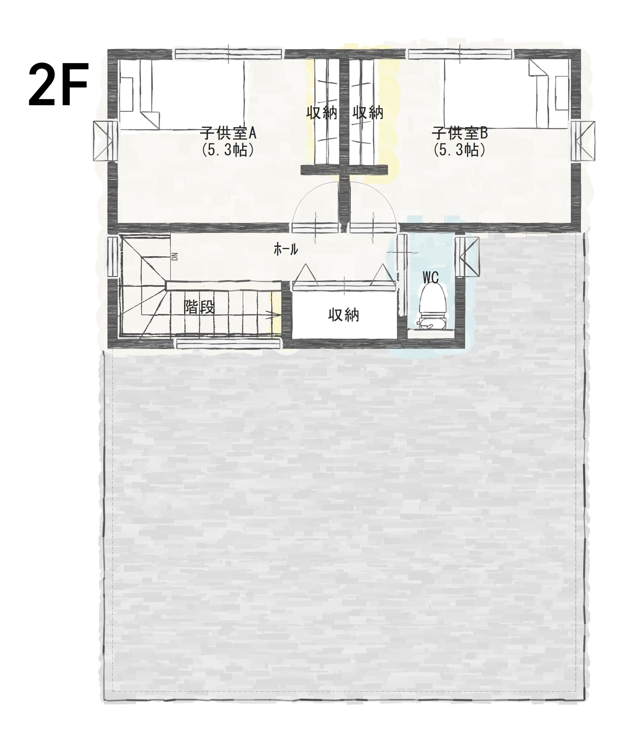 燕市吉田西太田Ａ　建売住宅　3,175万円 見取り図：２階