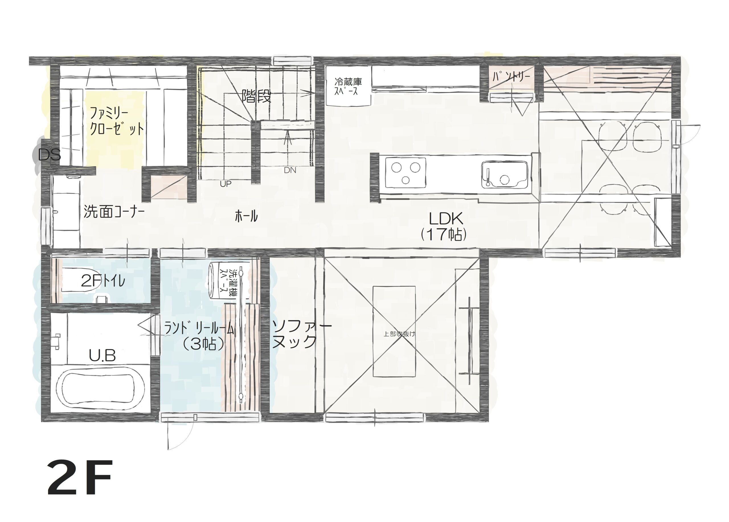 上越市五智Ａ　建売住宅　3,450万円 見取り図：２階